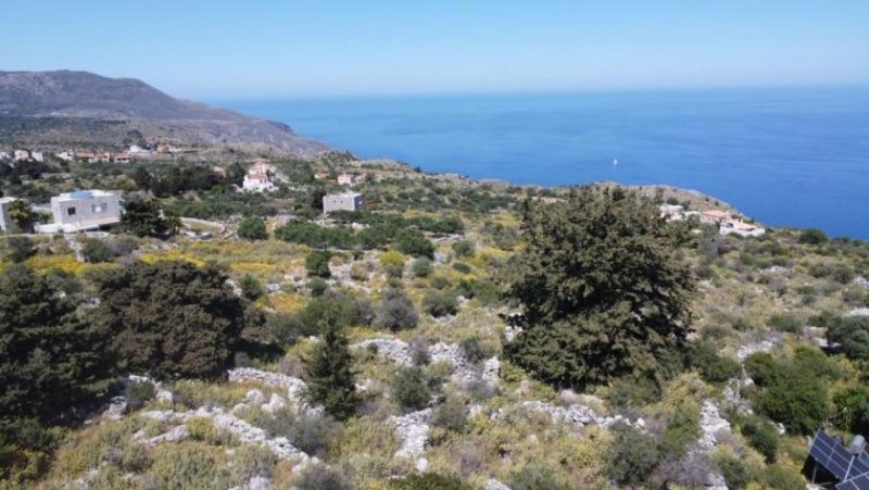 Kefalas Chania Kreta, Kefalas Chania: Großes Grundstück mit unverbautem Meer- und Bergblick zu verkaufen Grundstück kaufen